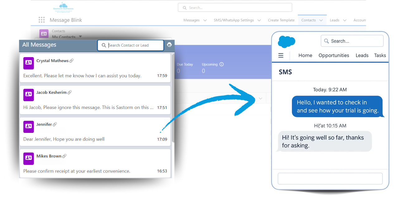 screenshot of Message Blink